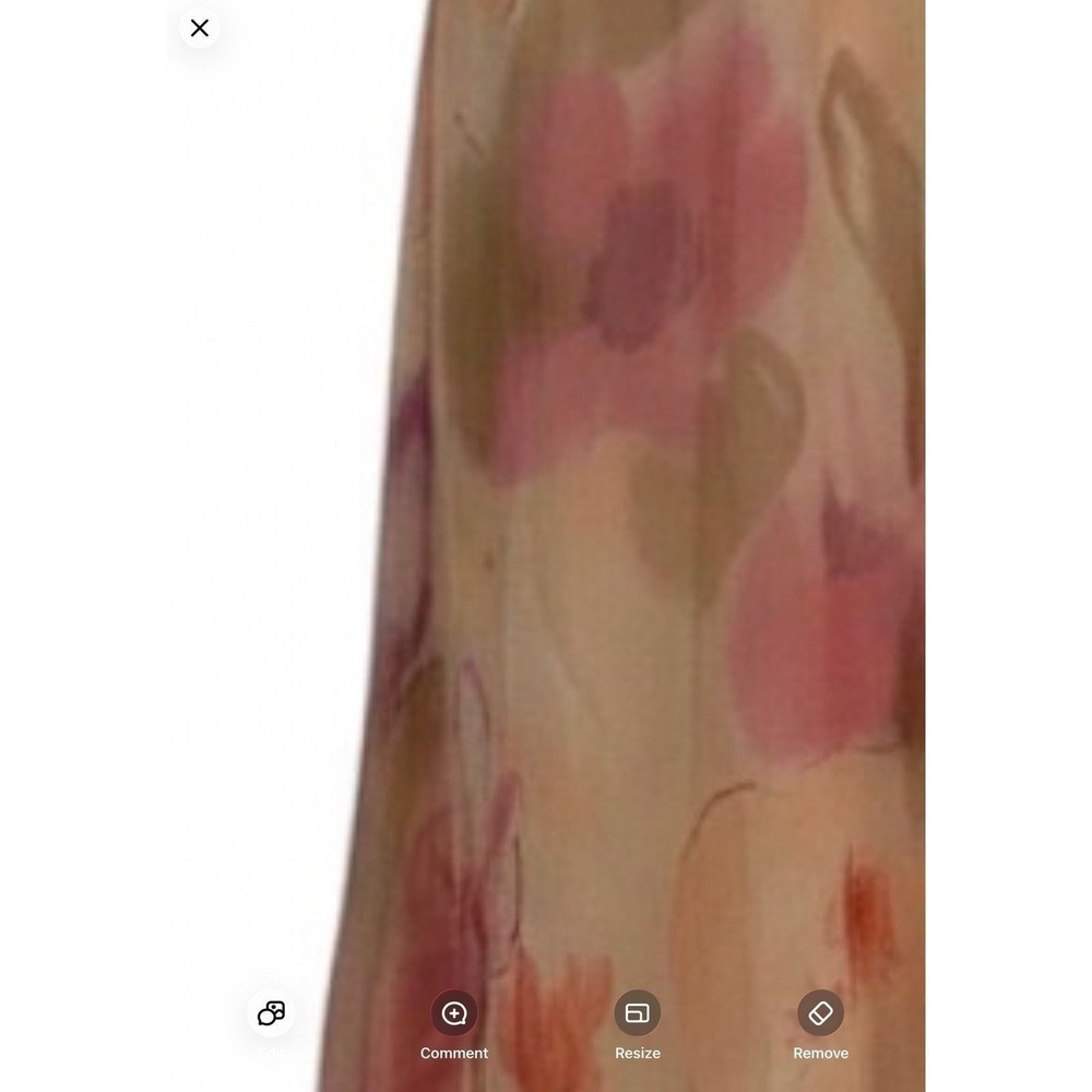 Petra 100% Silk Crinkle Floral Dress Beaded Shoulder Size 6 Romantic - Picture 10 of 10
